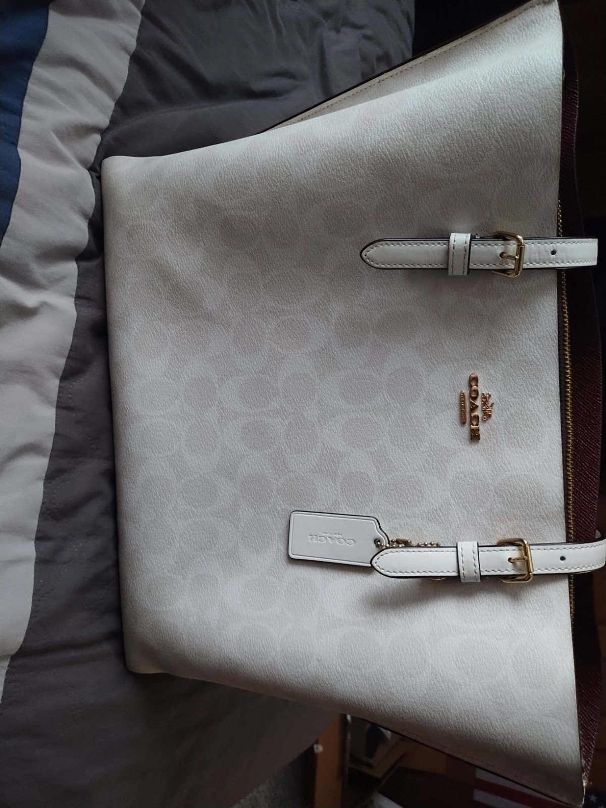 Coach Mollie Tote Bag In Signature Canvas 1665 (Read Description)