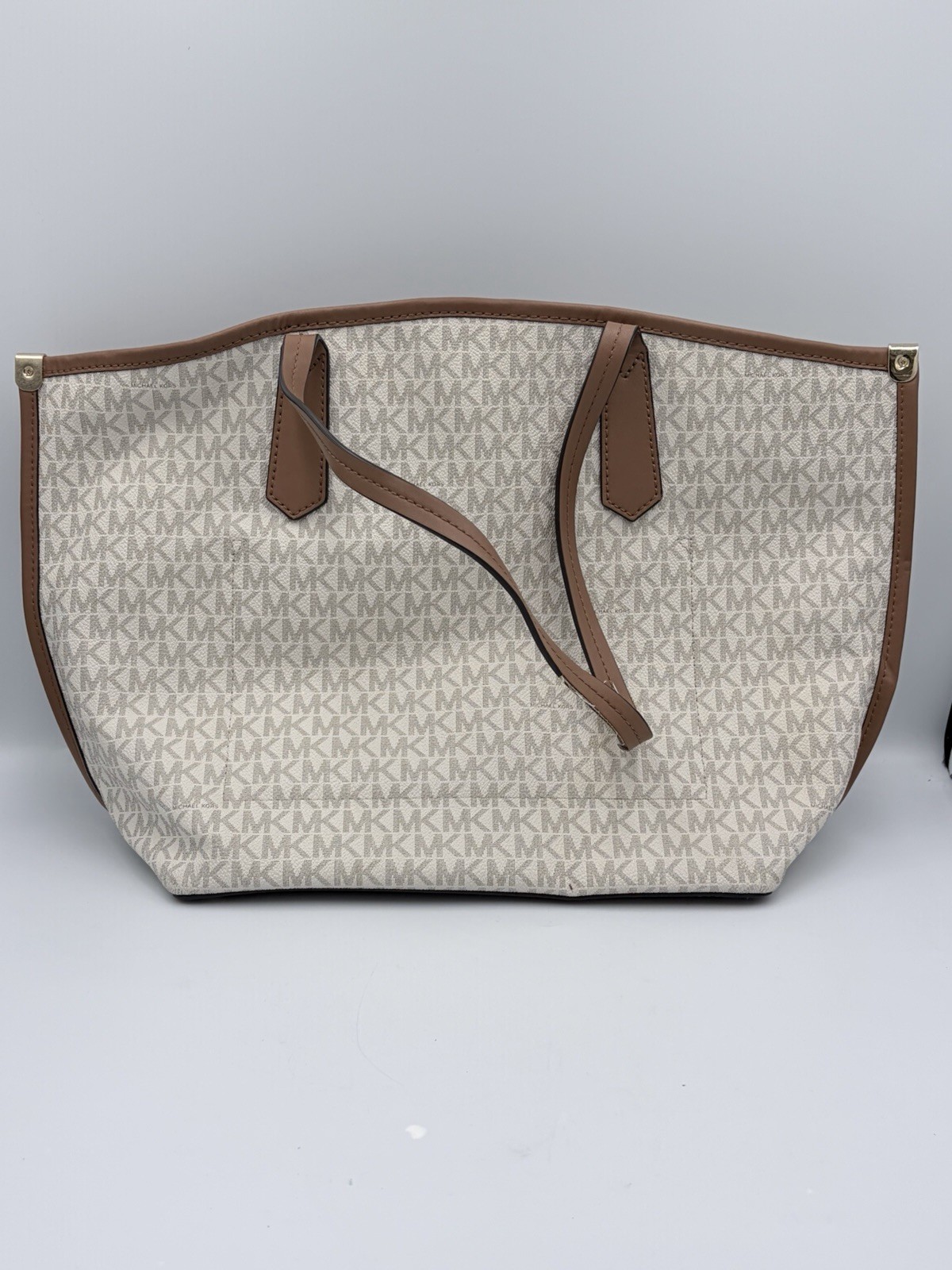 Michael Kors Signature Logo Monogram Tote Bag – Vanilla
