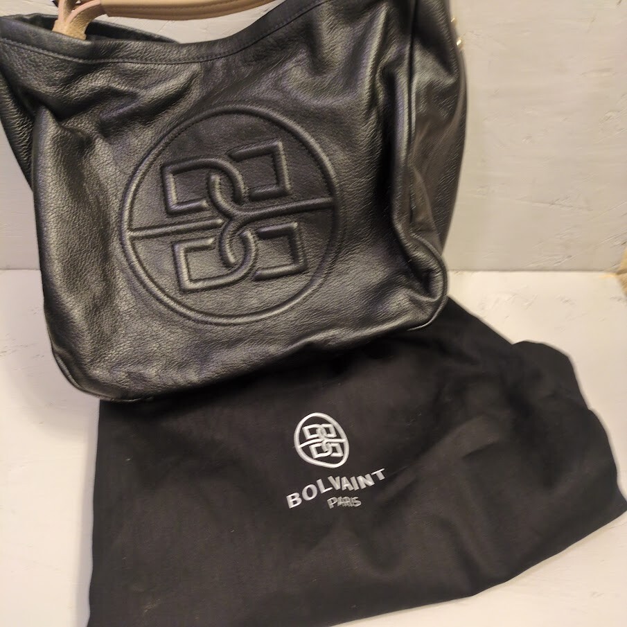 Bolvaint Paris René Noir Motif Bag Purse – Retails $2,500 Black Brown Logo