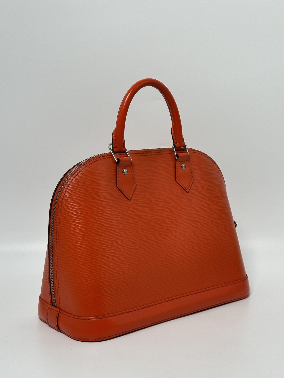 Louis Vuitton Epi Alma Orange Handle Handbag Bag JD736LV