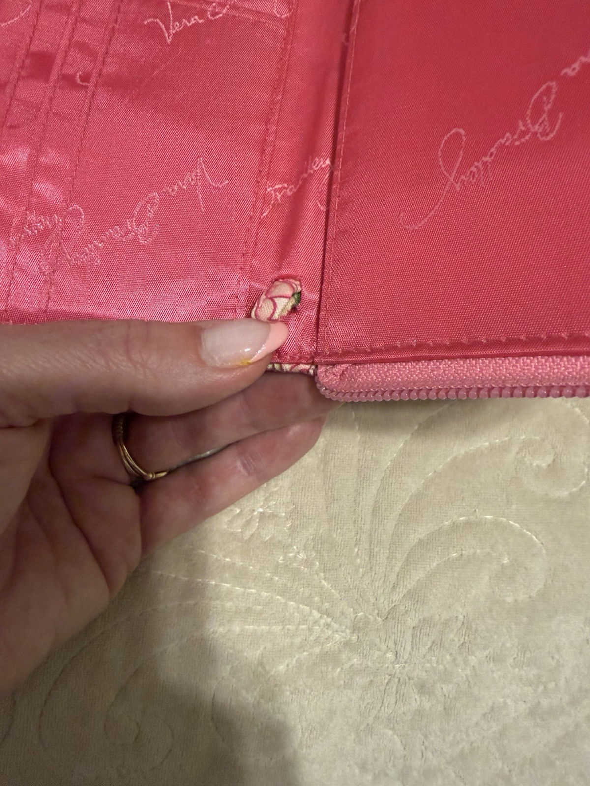 Vera Bradley Fall 2006 Petal Pink Quilted Crossbody Bag & Zip around Wallet