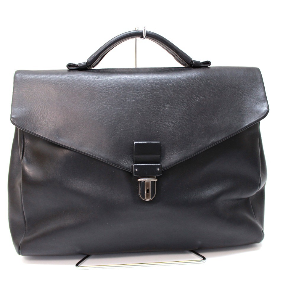 BOTTEGA VENETA 113095 Tote Bag Hand Bag Briefcase Business bag Leather Black