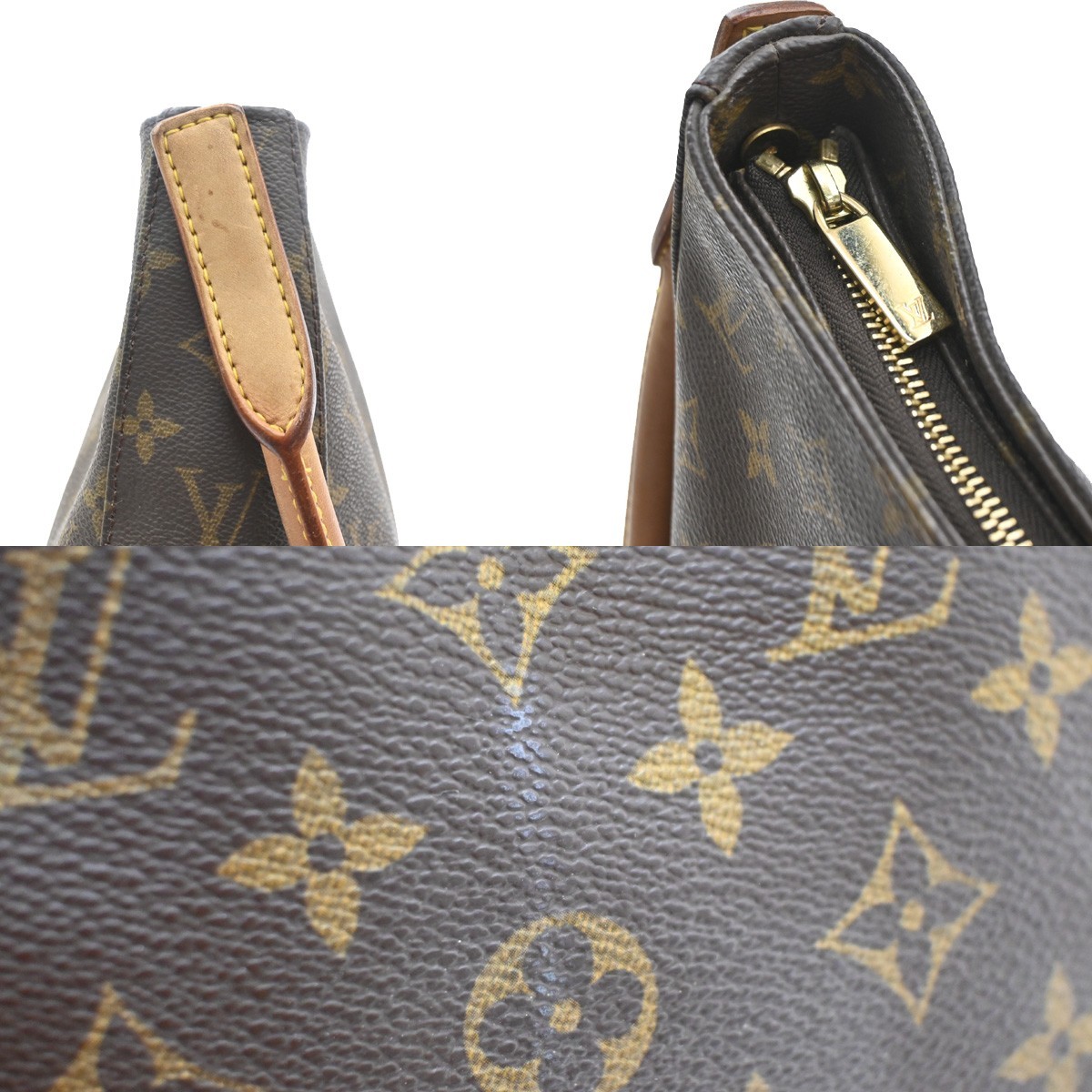 LOUISVUITTON Logo Looping GM Shoulder Bag Monogram Leather France M51145 73SA224