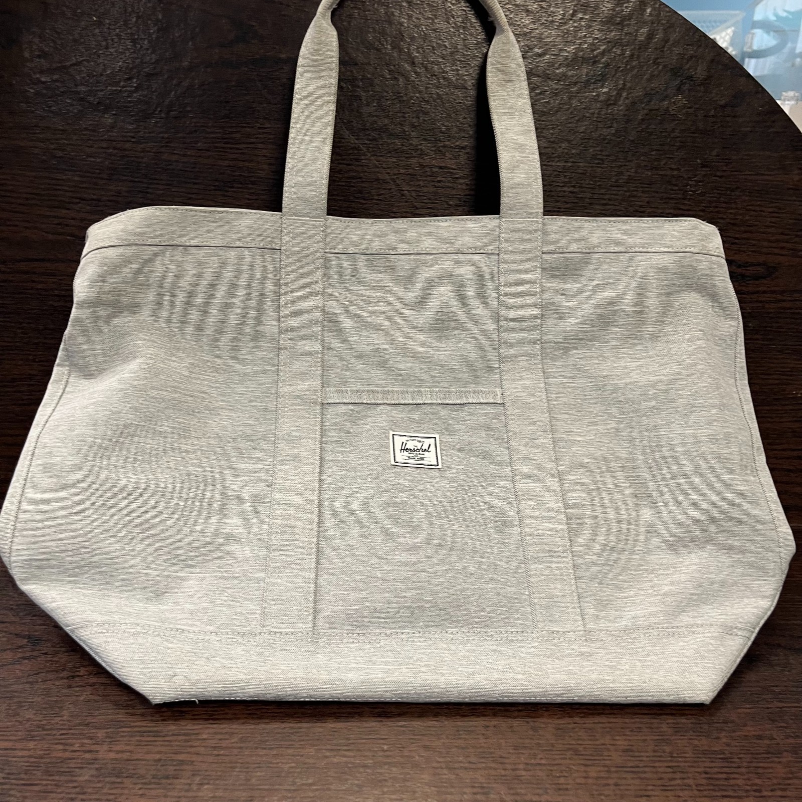 Herschel Supply Co Womens Tote Bag Large Heather Grey Canvas Shoulder Travel Gym