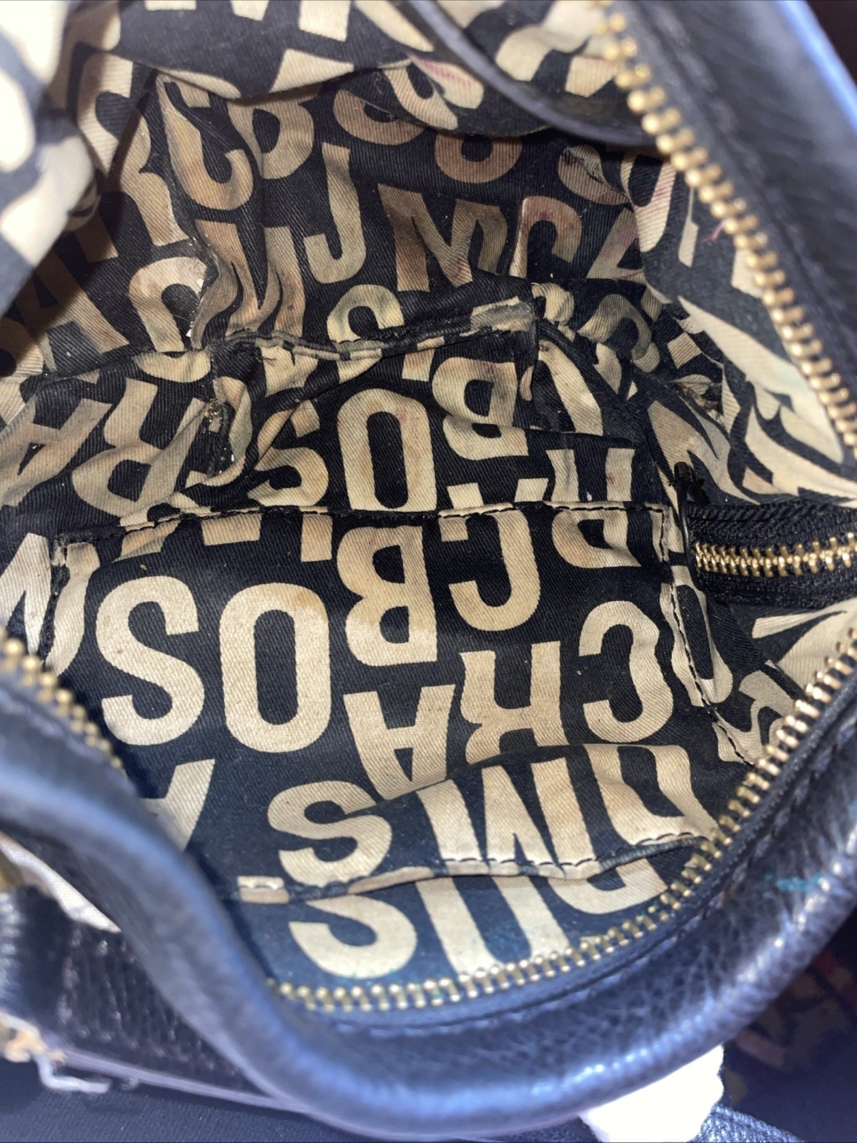 Marc By Marc Jacobs Black Mini Crossbody Black Gold Plate Leather