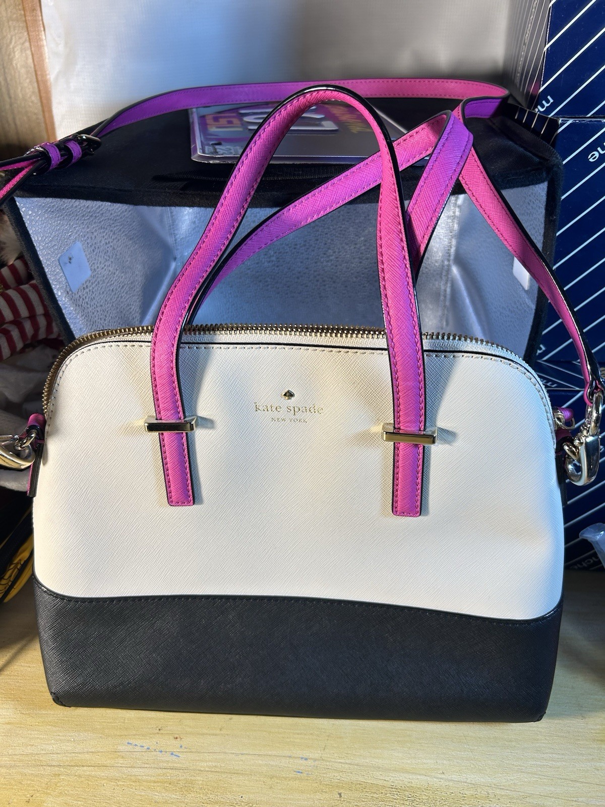 Kate Spade Cedar Street Maise Color Block Purse Handbag PXRU4471
