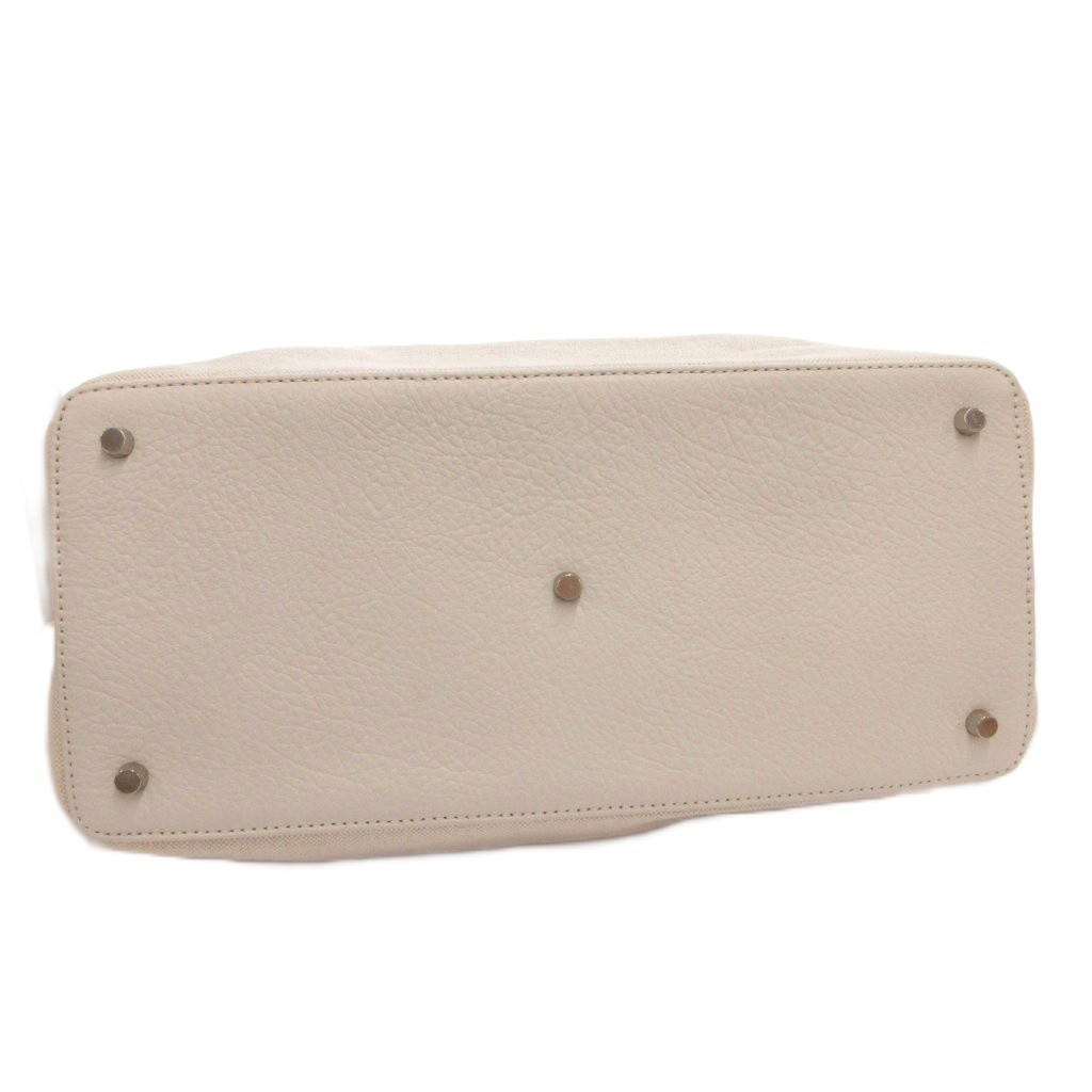 Paul Stuart Leather Shoulder Bag White 13×6.7in Vintage Condition B