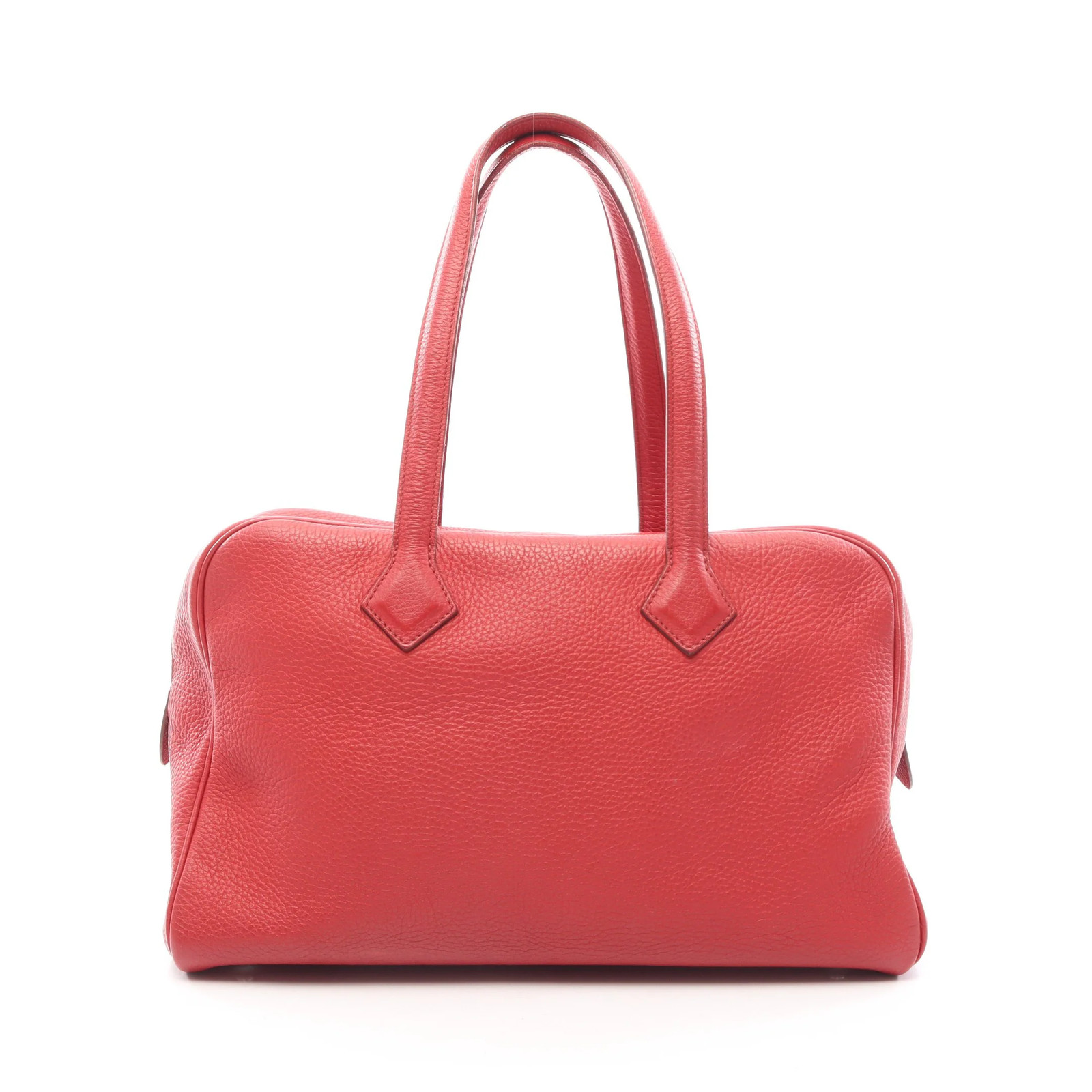 Hermes 35 2 Handbag Brown Leather Square P #RCB14252