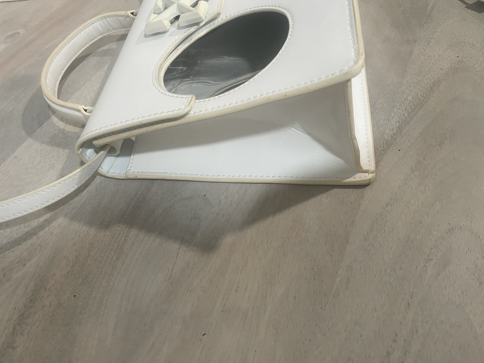 Off White Jitney 2.8 Meteor Holes Bag Leather with PVC ( Read the description)