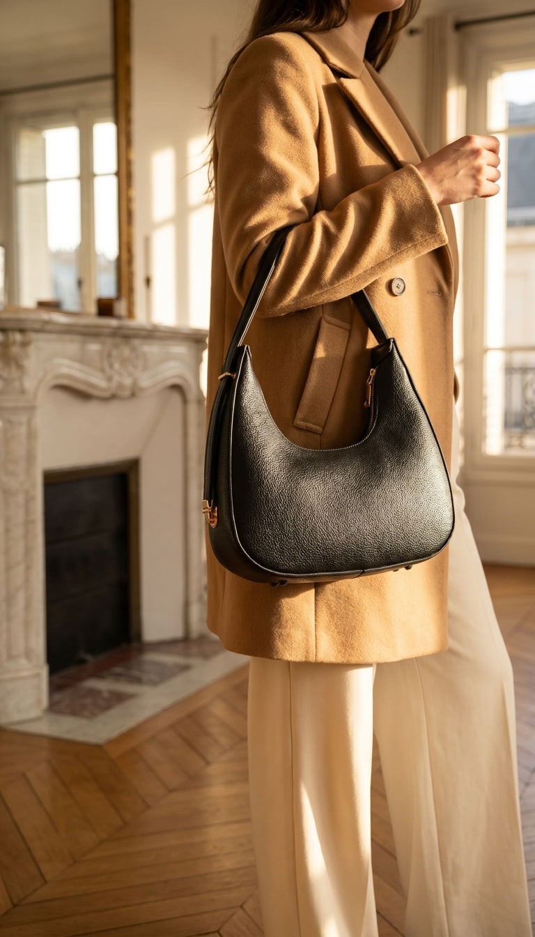 Black Formal Shoulder Bag For Ladies