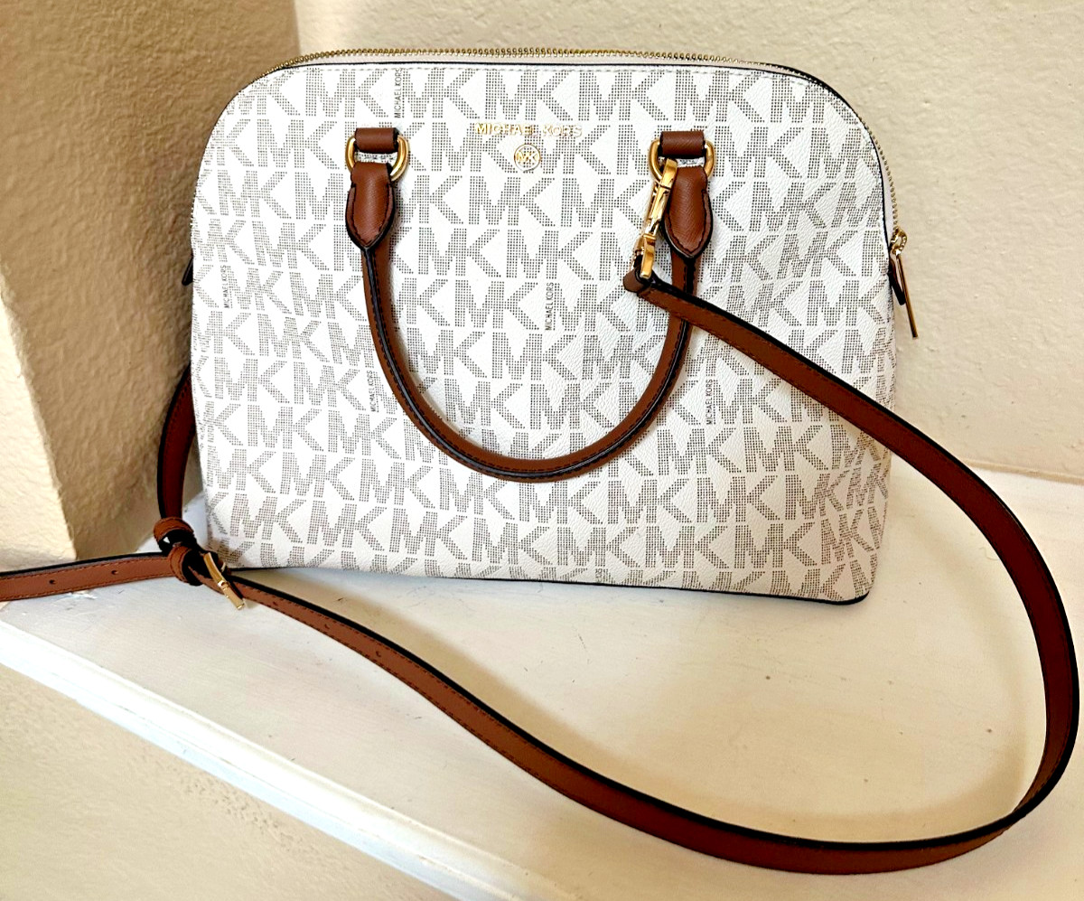 Michael Kors MK Logo Satchel with Crossbody Strap 14 x 9.50