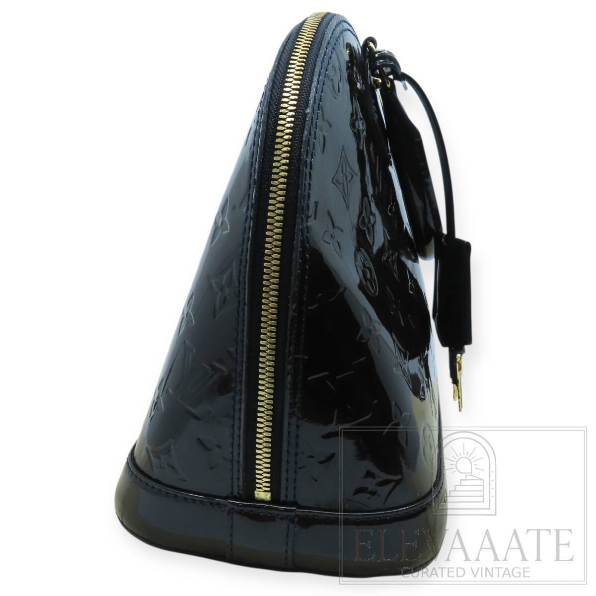 Louis Vuitton Alma PM Monogram Vernis Bleu Nuit Black Dark green Navy Bag
