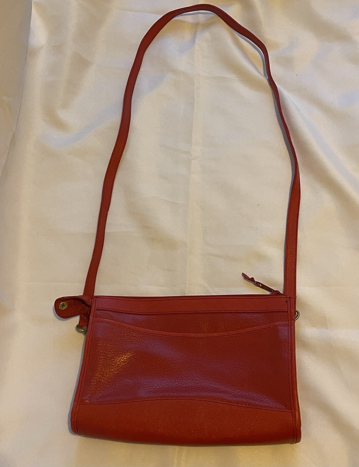 Valerie Stevens Red Leather Crossbody/Shoulder Bag Handbag Purse