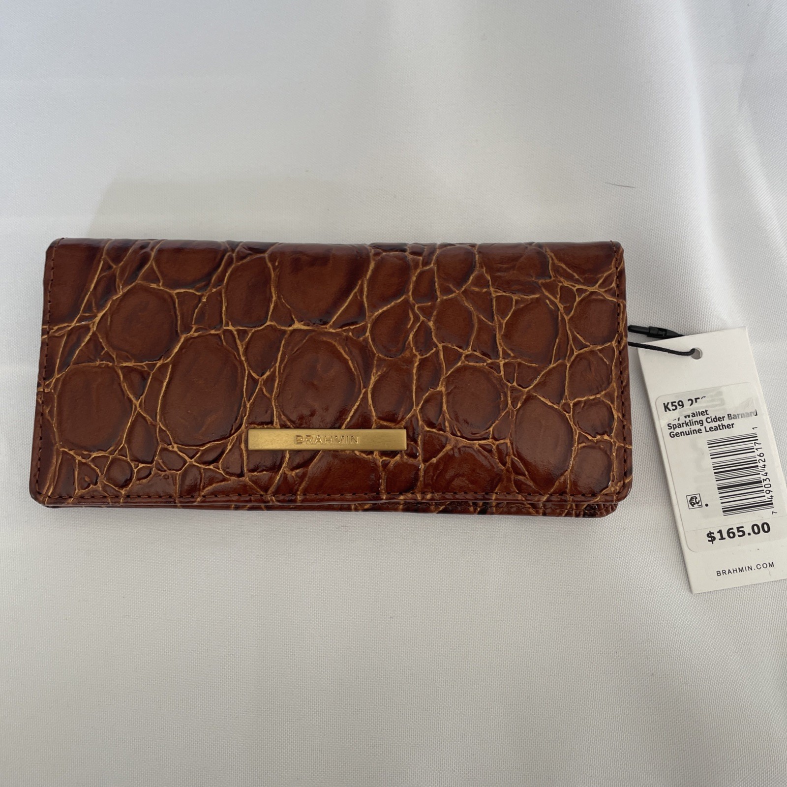 NWT BRAHMIN Ady wallet, Sparkling Cider Barnard, genuine leather, $165