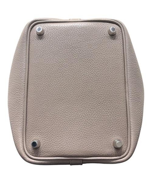 HERMES Picotin Lock PM SHW Taurillon Maurice Grizzly Asphalt C Stamp 2018 #104