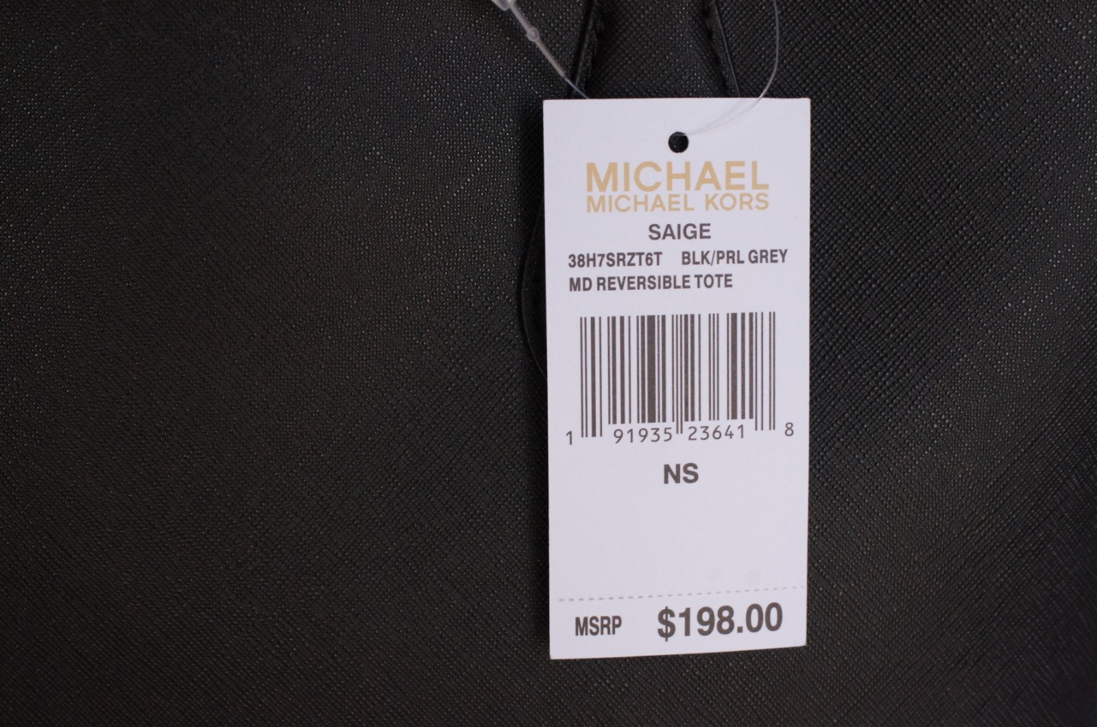 New Michael Kors Women’s Tote Saige Reversible Bag Black Shoulder Handbag