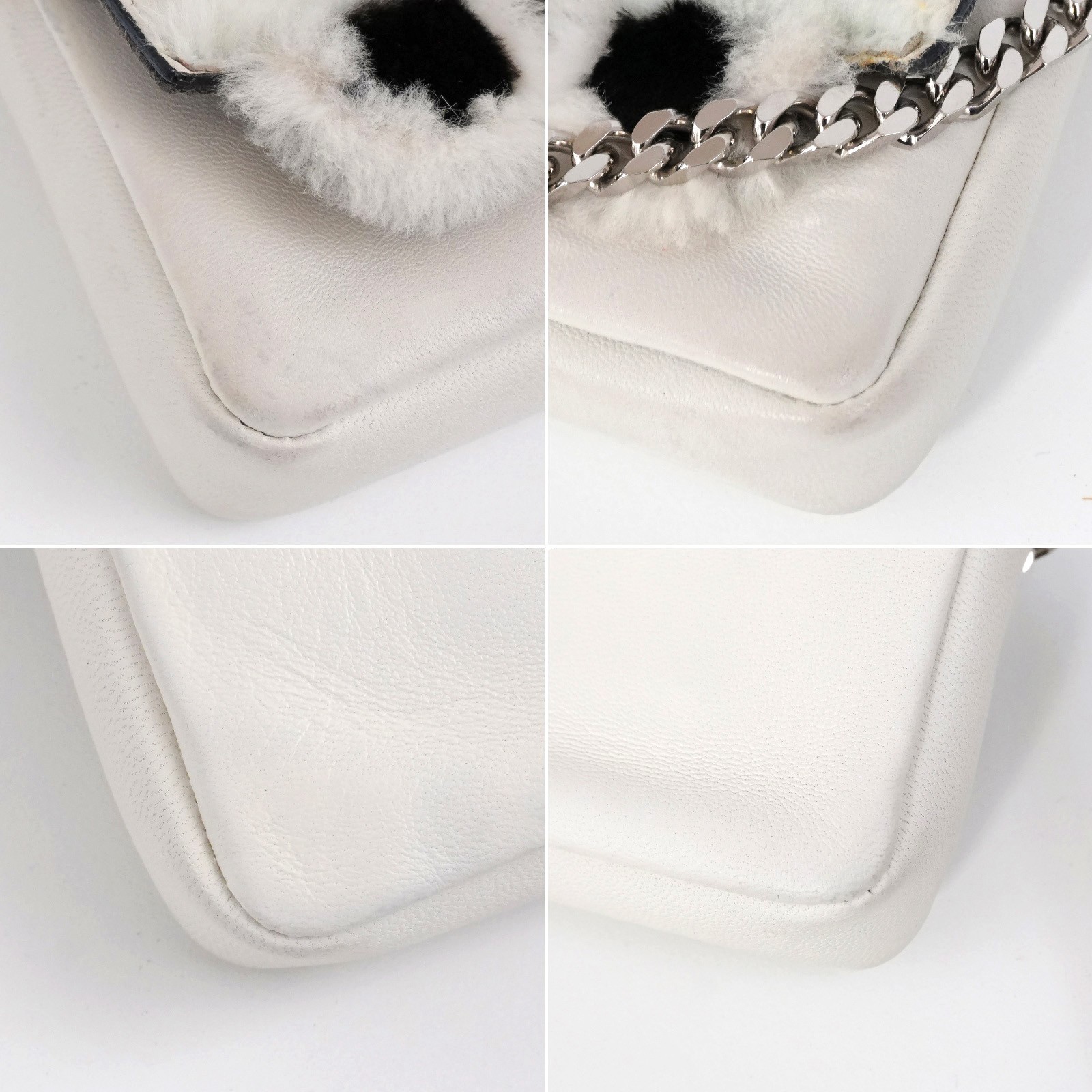 FENDI Bag Bugs Monster Micro Baguette 8M0354 Shoulder Bag White Auth #57713A