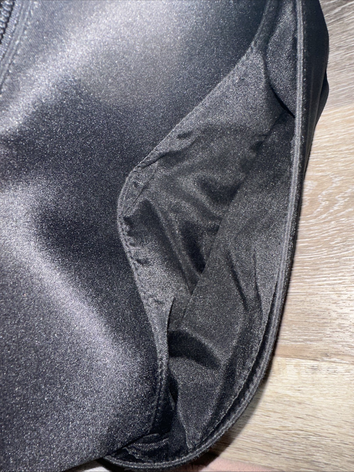 Croft & Barrow Black Nylon Shoulder Bag Purse Hobo Handbag w/ Pouch