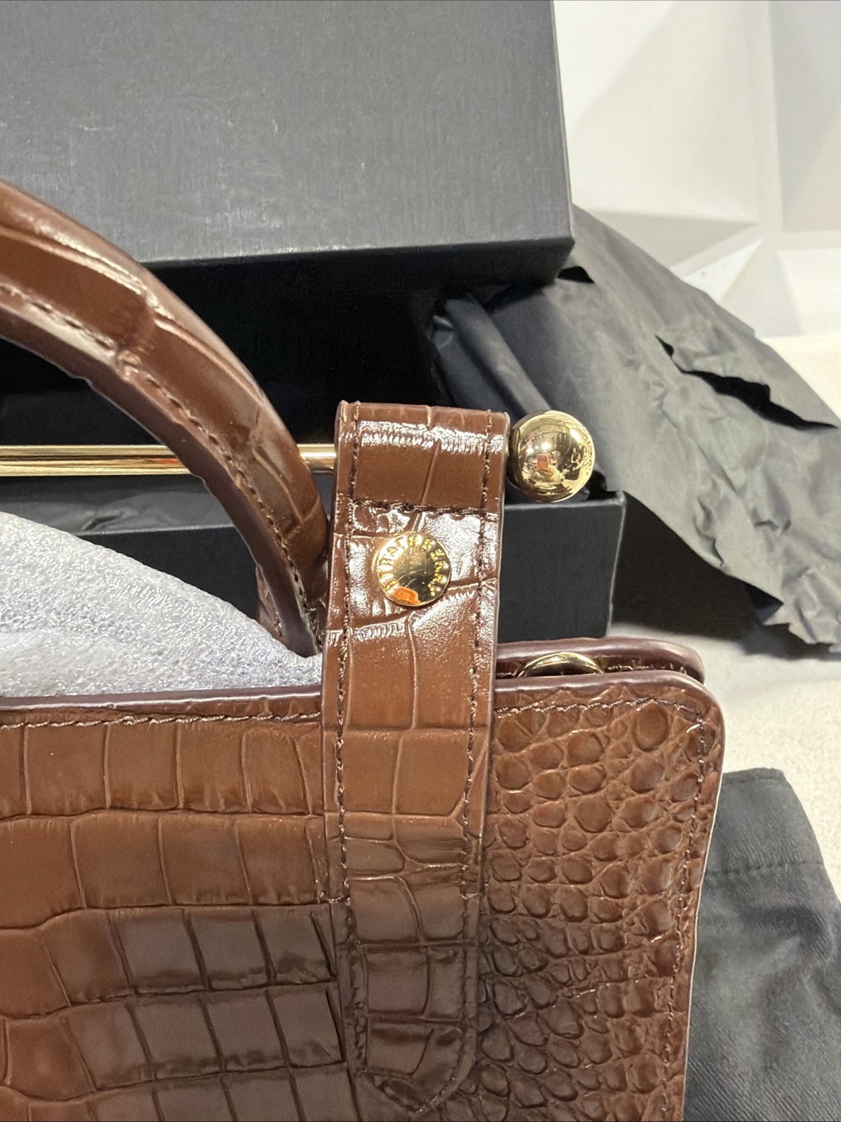 STRATHBERRY MINI TOTE CROC CHOCOLATE