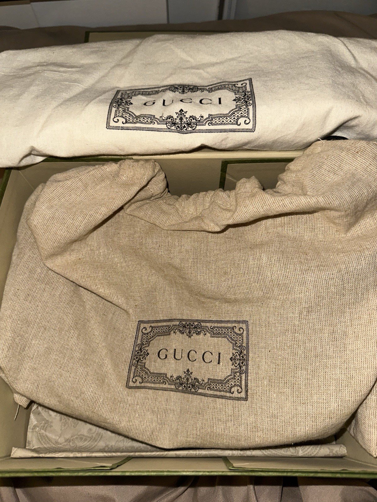 Gucci GG Jackie Small Ophidia Shoulder Bag Beige Brown Zip Dust Bag