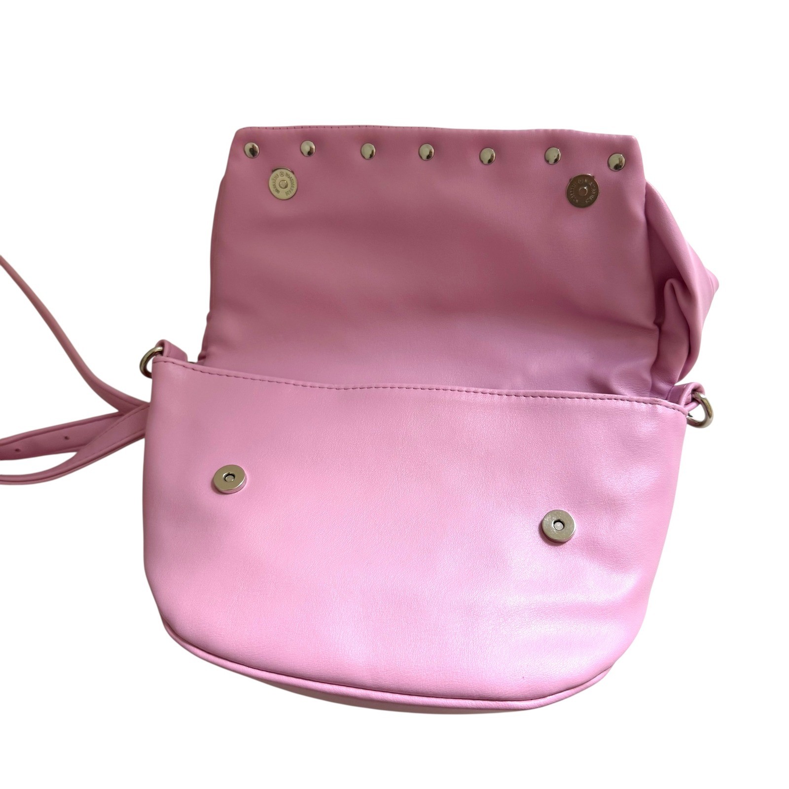 NWT Juicy Couture Fondant Pink Soft Bow Crossbody Faux Leather Bag Purse