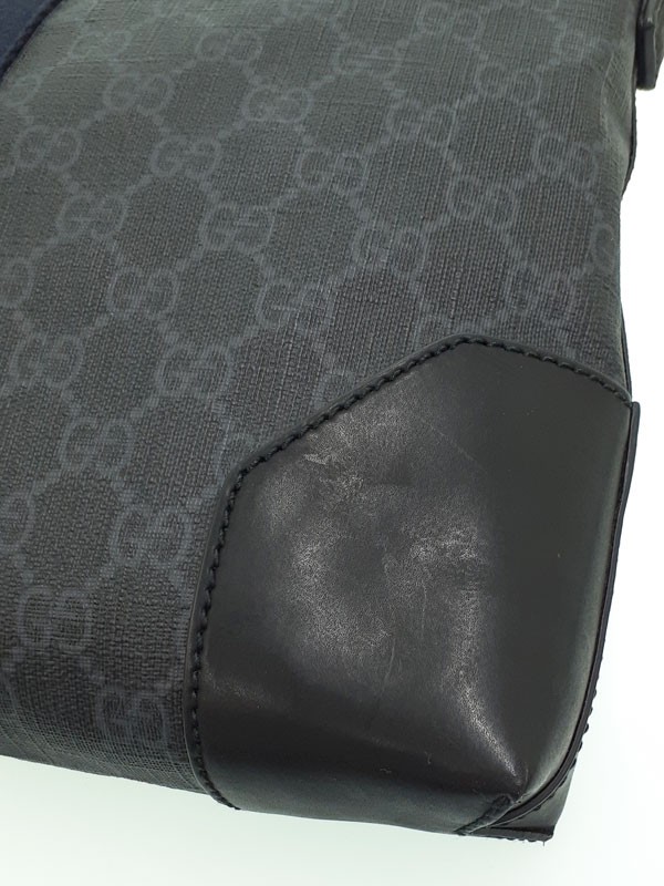 Gucci GG Supreme Canvas Messenger Bag 474139 Black Shoulder Bag Women’s #TB1064