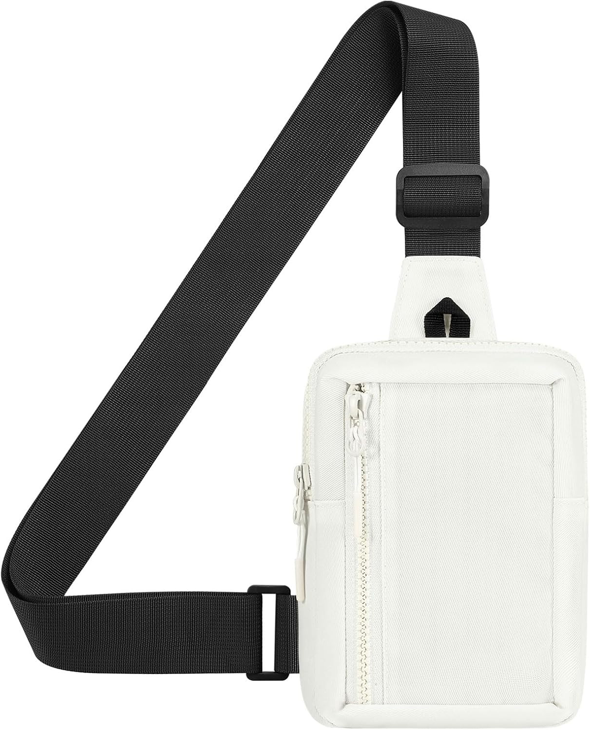 Mini Sling Bag for Men and Women 7.5″ Pocket, White | Small anti Theft Crossbody