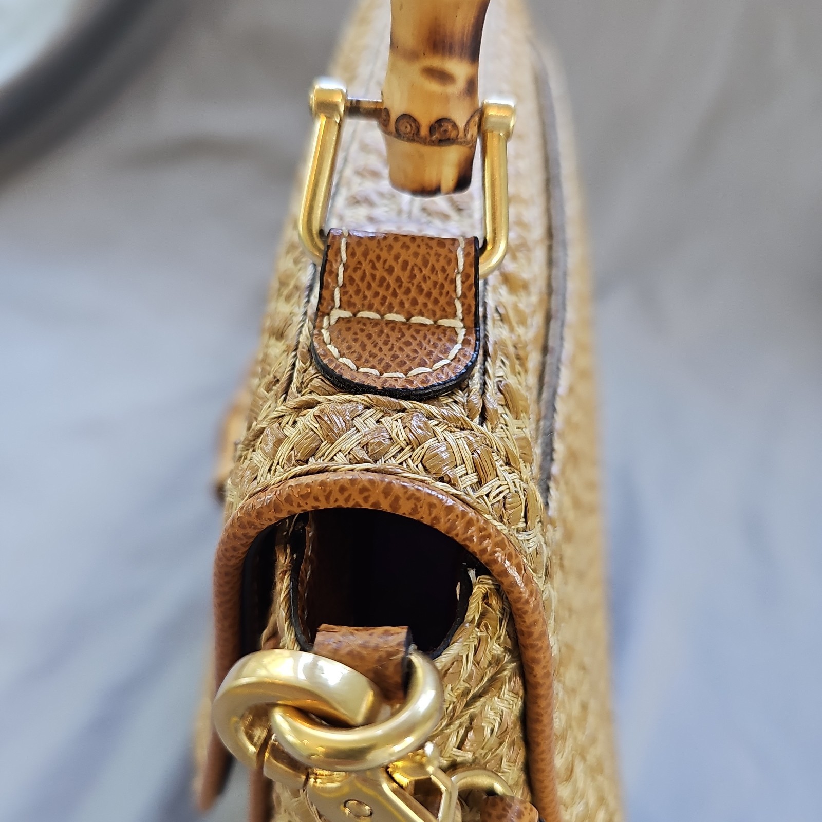 Eric Javits NY Squishee® Braid Convertible Crossbody Satchel – Bamboo Top Handle