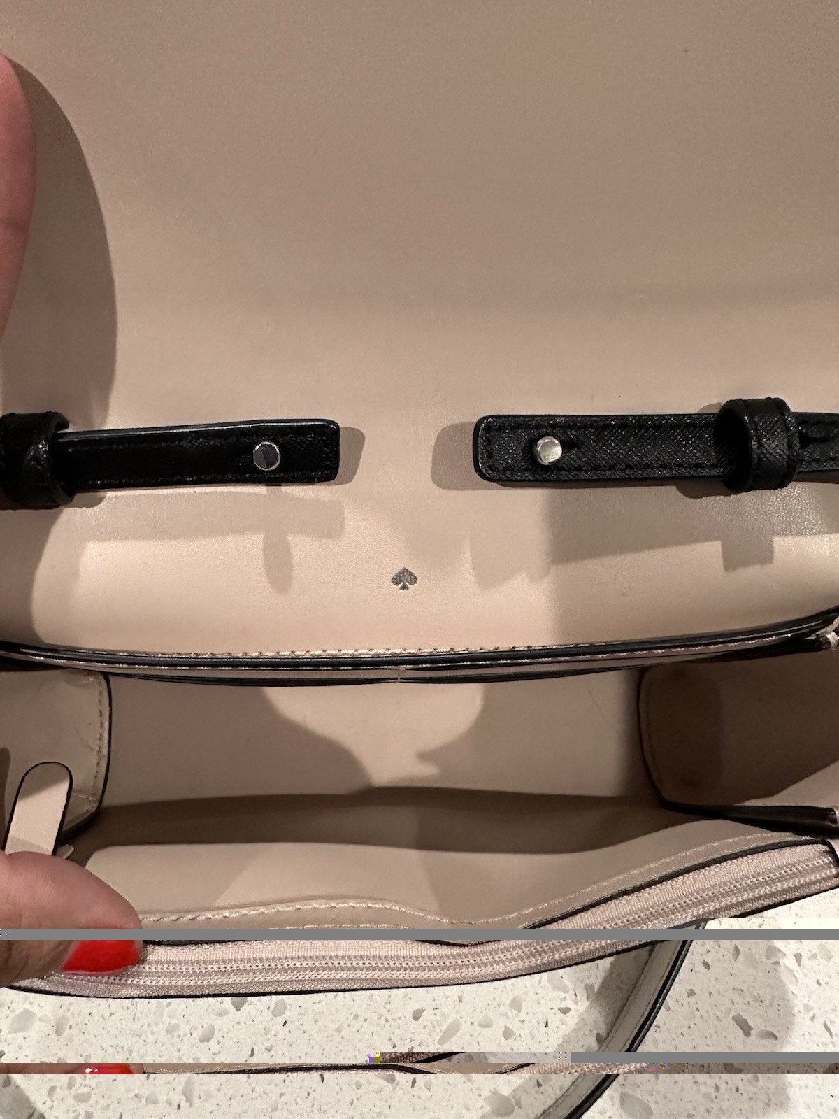 Kate Spade Madison Flap Crossbody Bag Beige White Black Leather Chain KC517