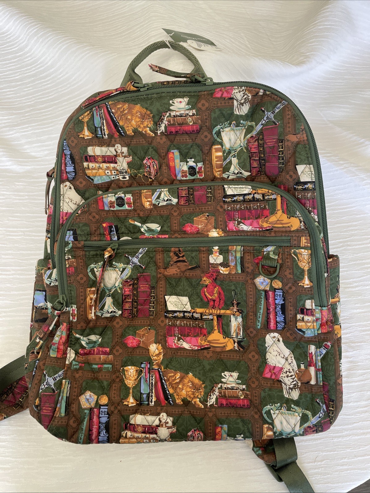 NWT VERA BRADLEY Bancroft Backpack, Harry Potter Hogwart’s Library cotton $165