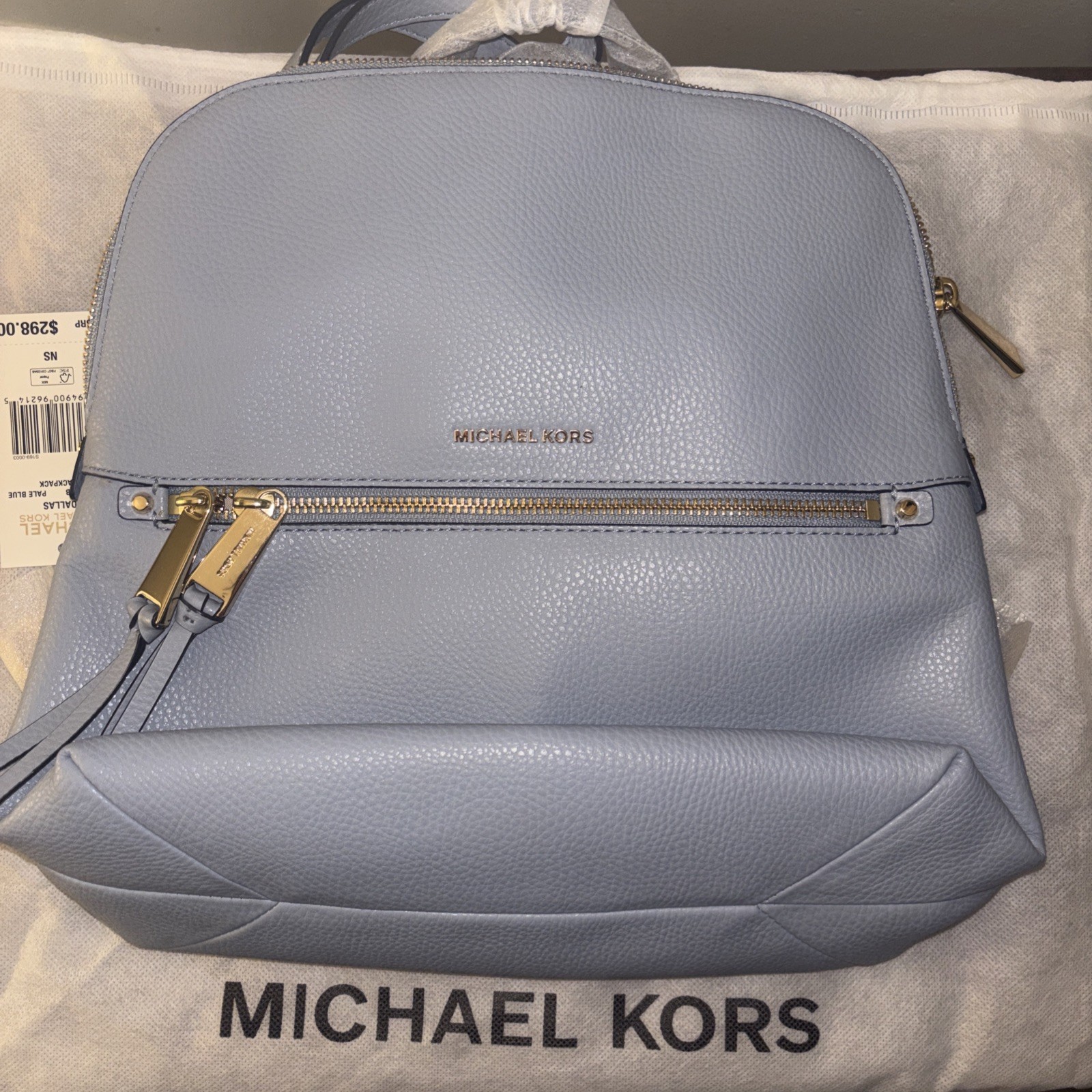 Michael Kors Women’s Dallas MD Slim Backpack Pale Blue