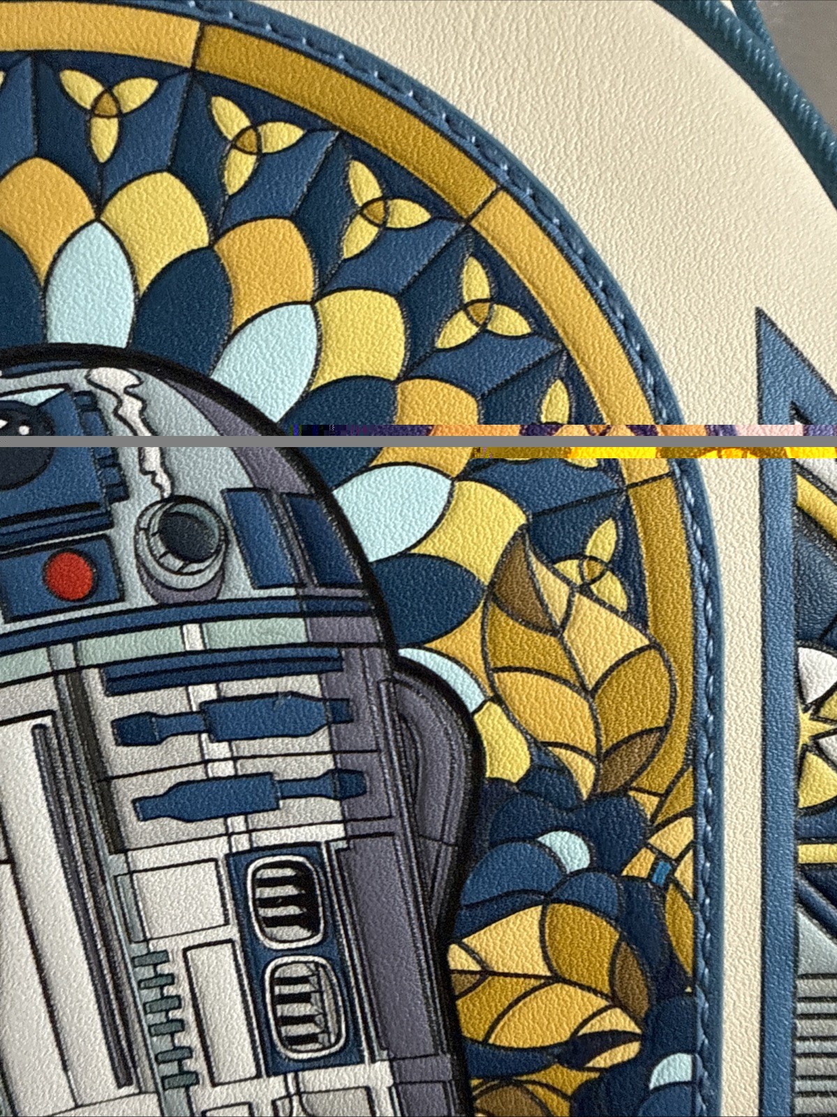 Loungefly Star Wars R2-D2 Stained Glass Portrait Mini Backpack NWT