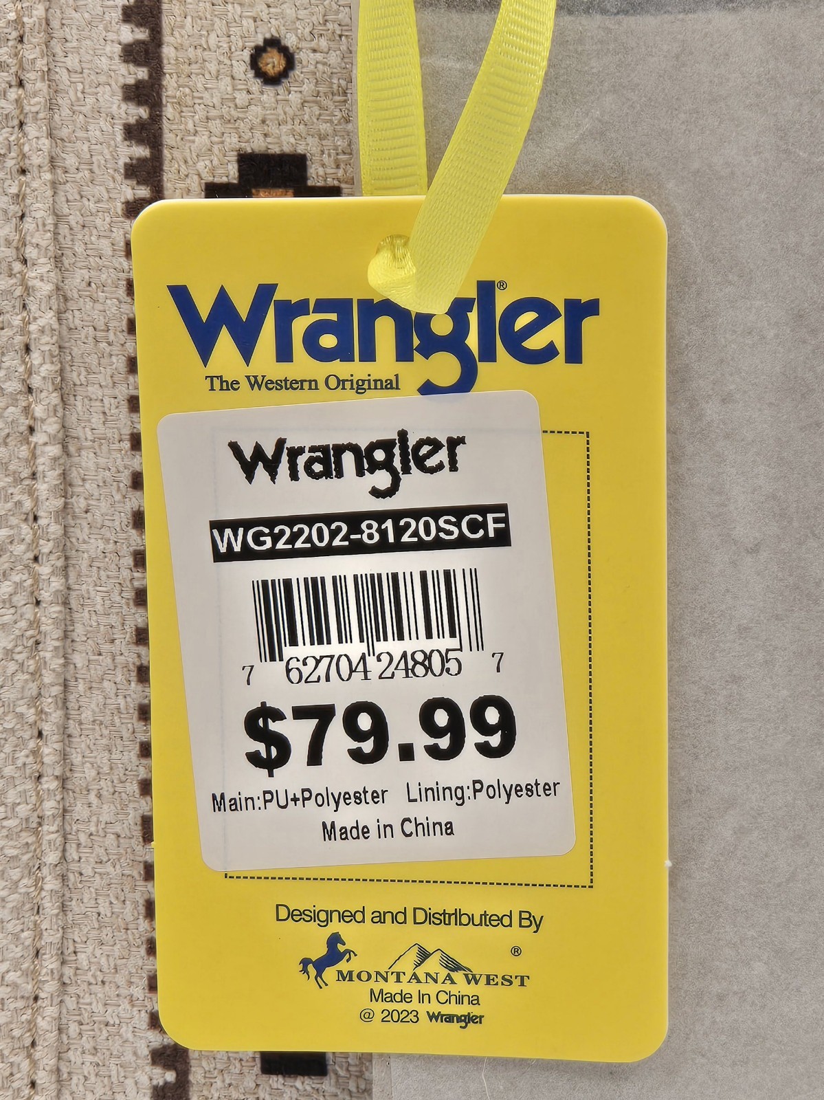 NEW Wrangler Mini Tote Crossbody Aztec Purse Southwestern Cowgirl Guitar Strap