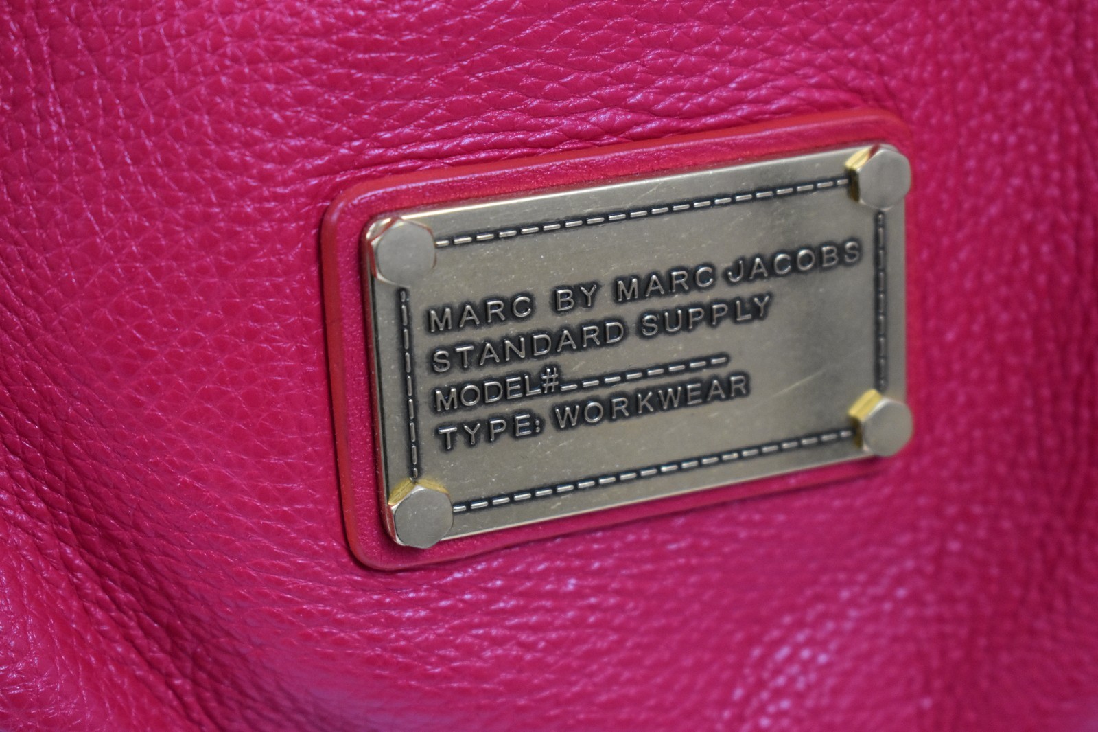 Marc by Marc Jacobs Q Fran Large Shoulder Strap Bag Dark Magenta Pink Purse Tote