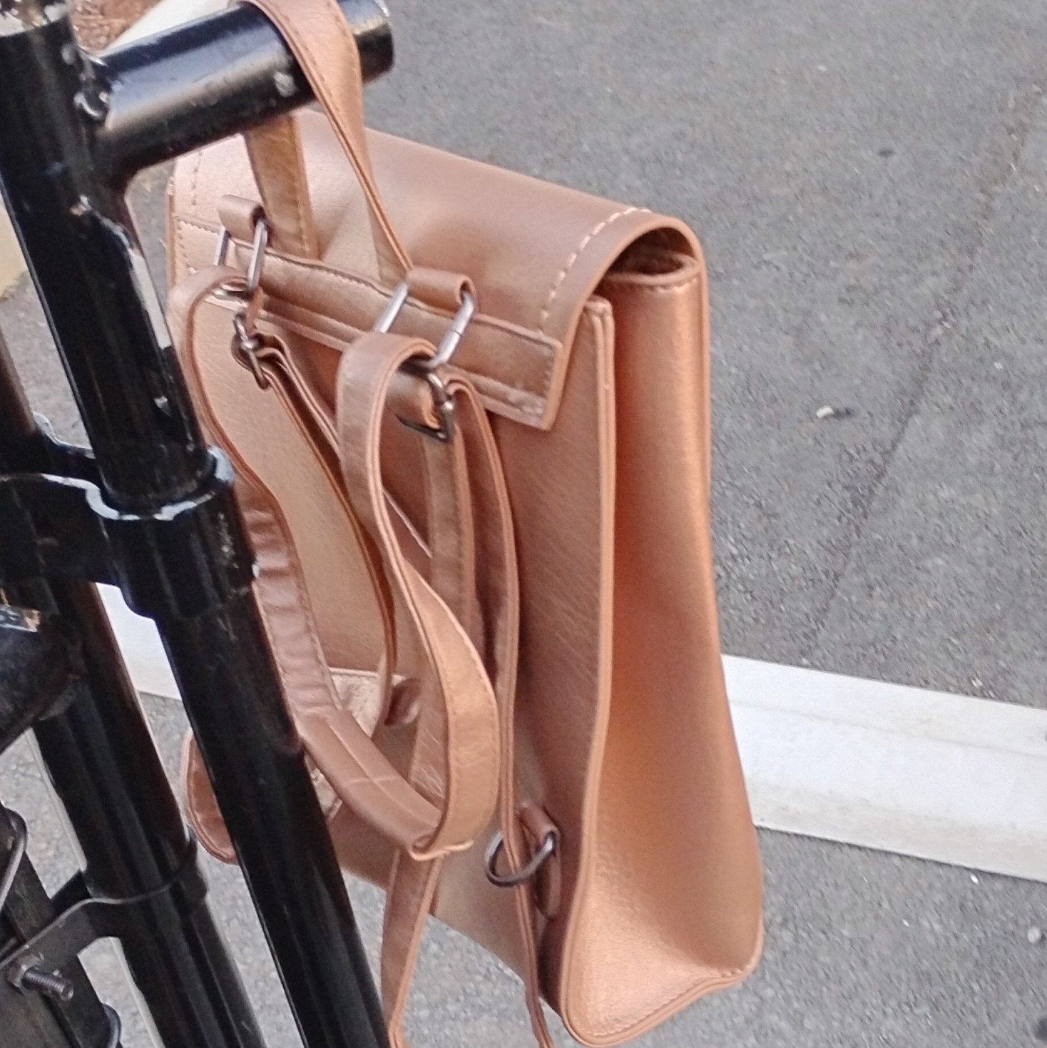 Marley Lilly Tan Crossbody Messenger Bag Monogram Hot Stamped Initials