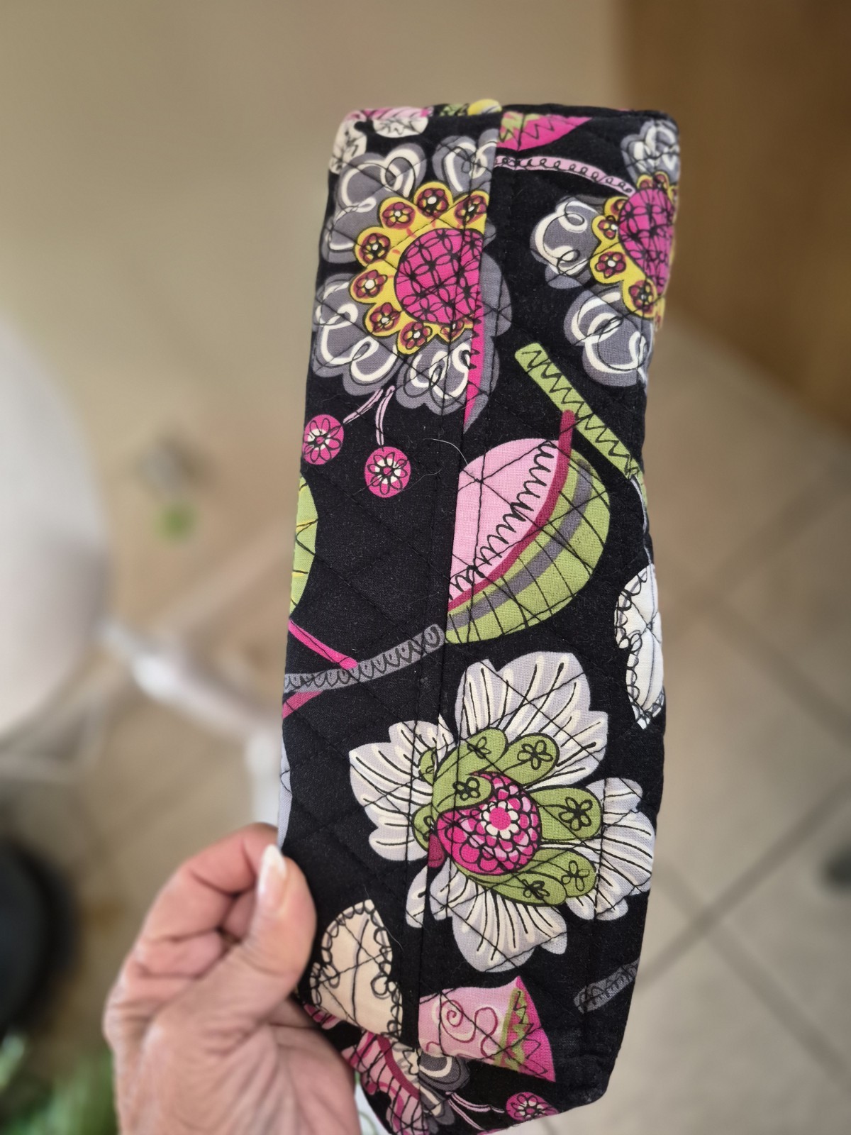 Vera Bradley Turn Lock Lg Tote Moon Blooms Pattern