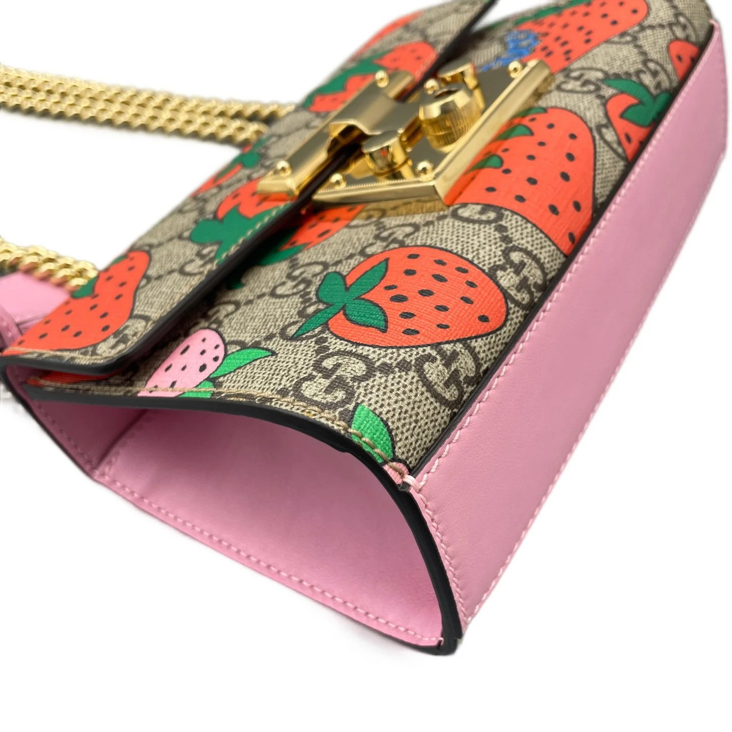 Gucci Small Padlock Shoulder Bag Pink Brown Red Green Guccighost (ym060926a0r)