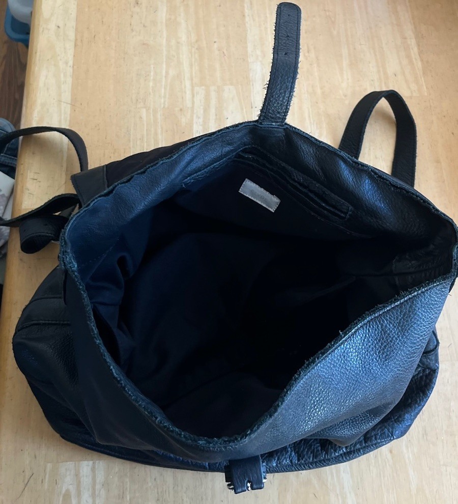 $446 CLYDE New York Handmade Luxury Large Calfskin Black ROOM BACKPACK Bag EUC!