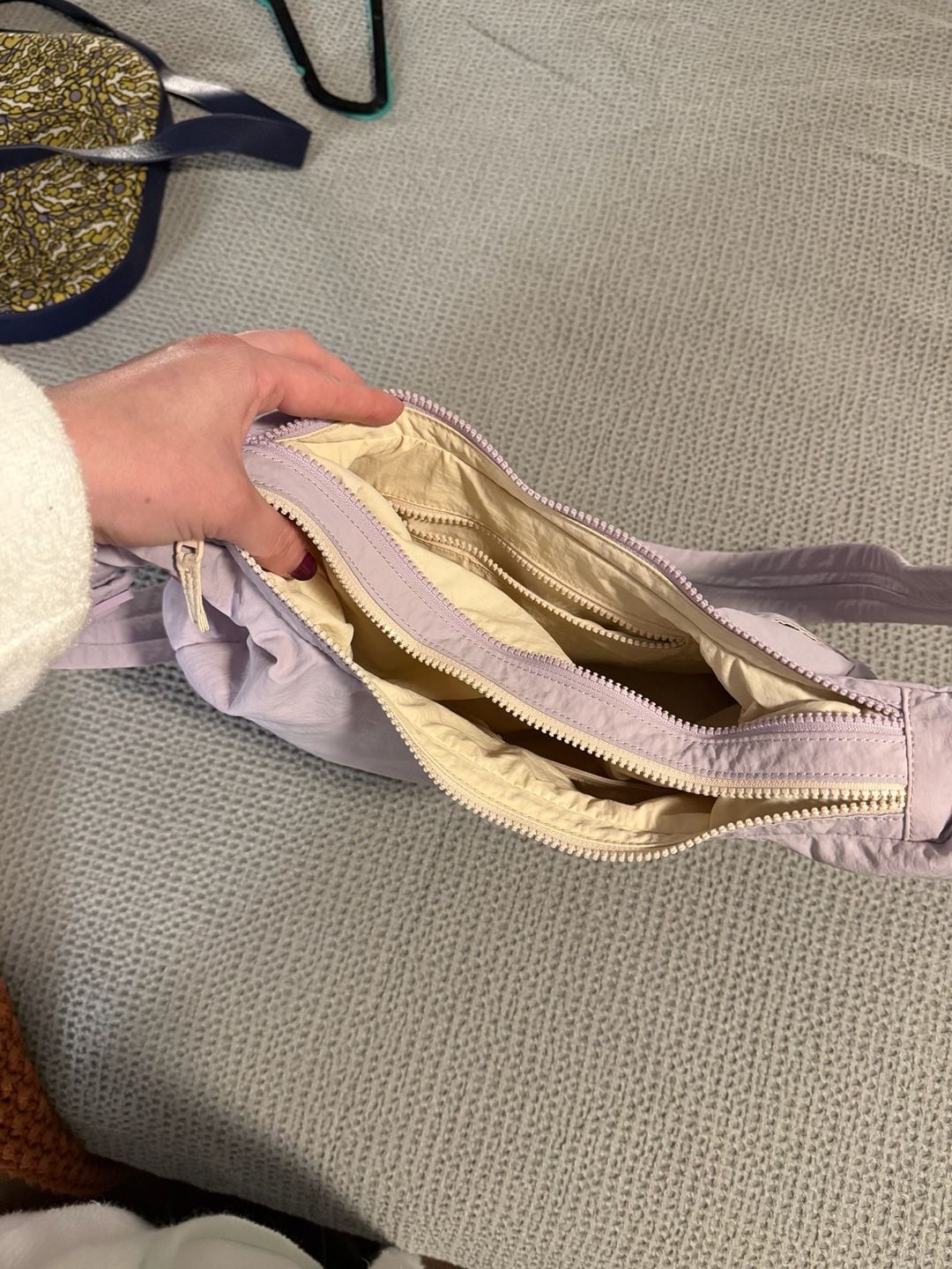 Day Shift Nylon Crescent Shoulder Bag