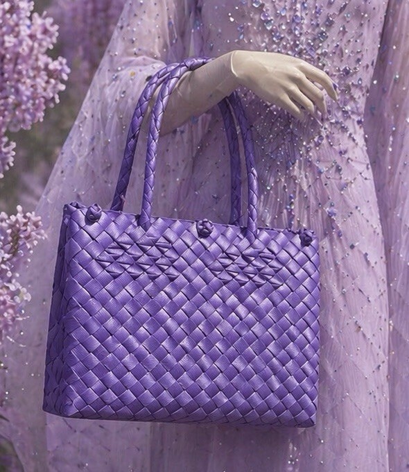 Bayong Bags Plastic Purple Small Philippines Shopping Beach Modern Purse