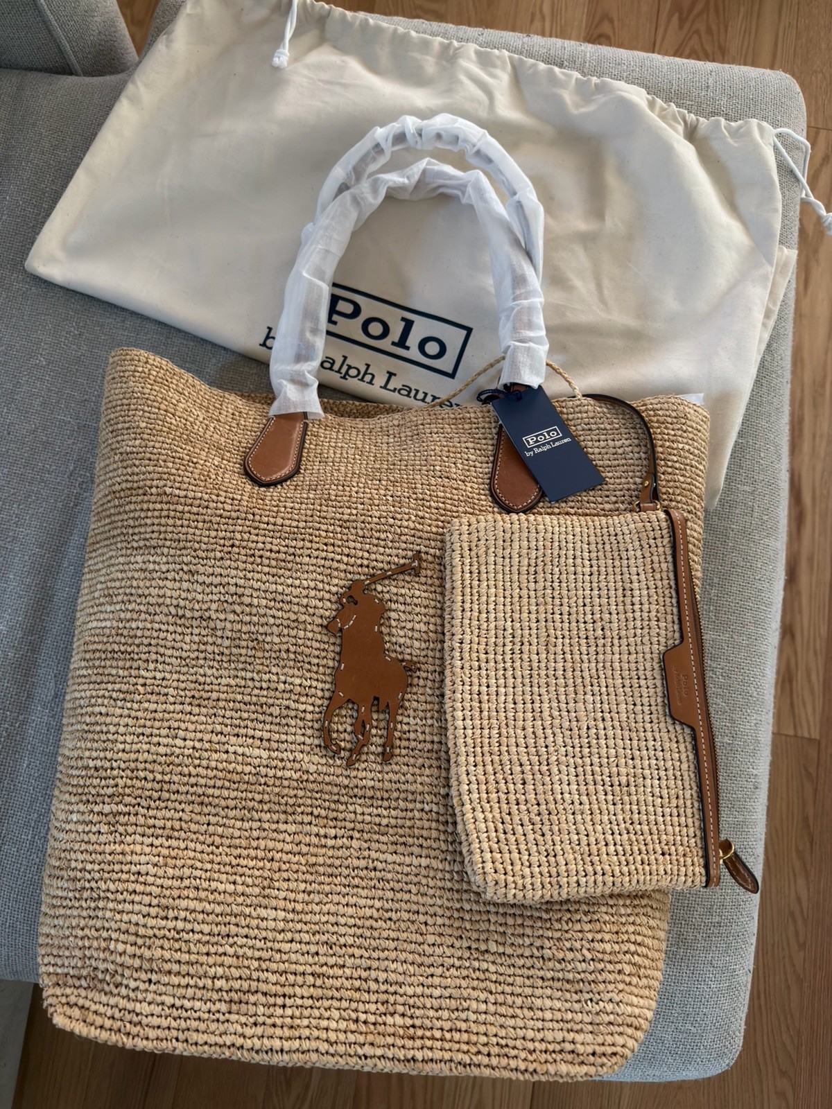 Ralph Lauren Large Big Pony Tote Bag