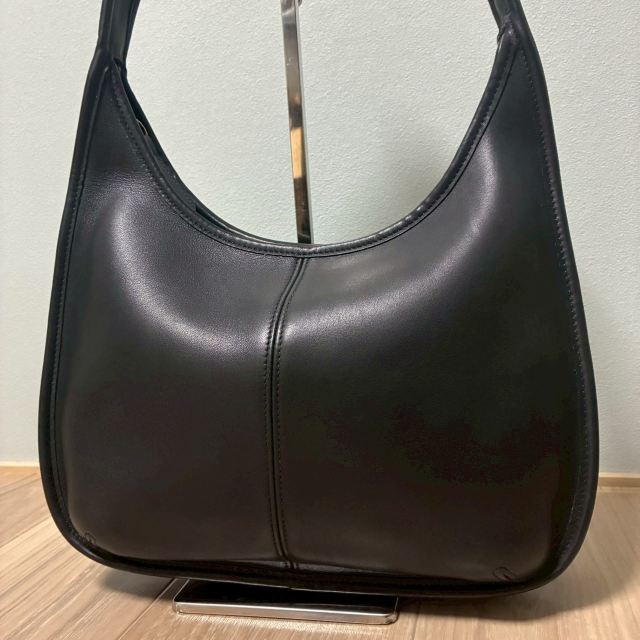 Y2K COACH 9025 Ergo Leather One Shoulder Bag Black Vintage with Dust Bag