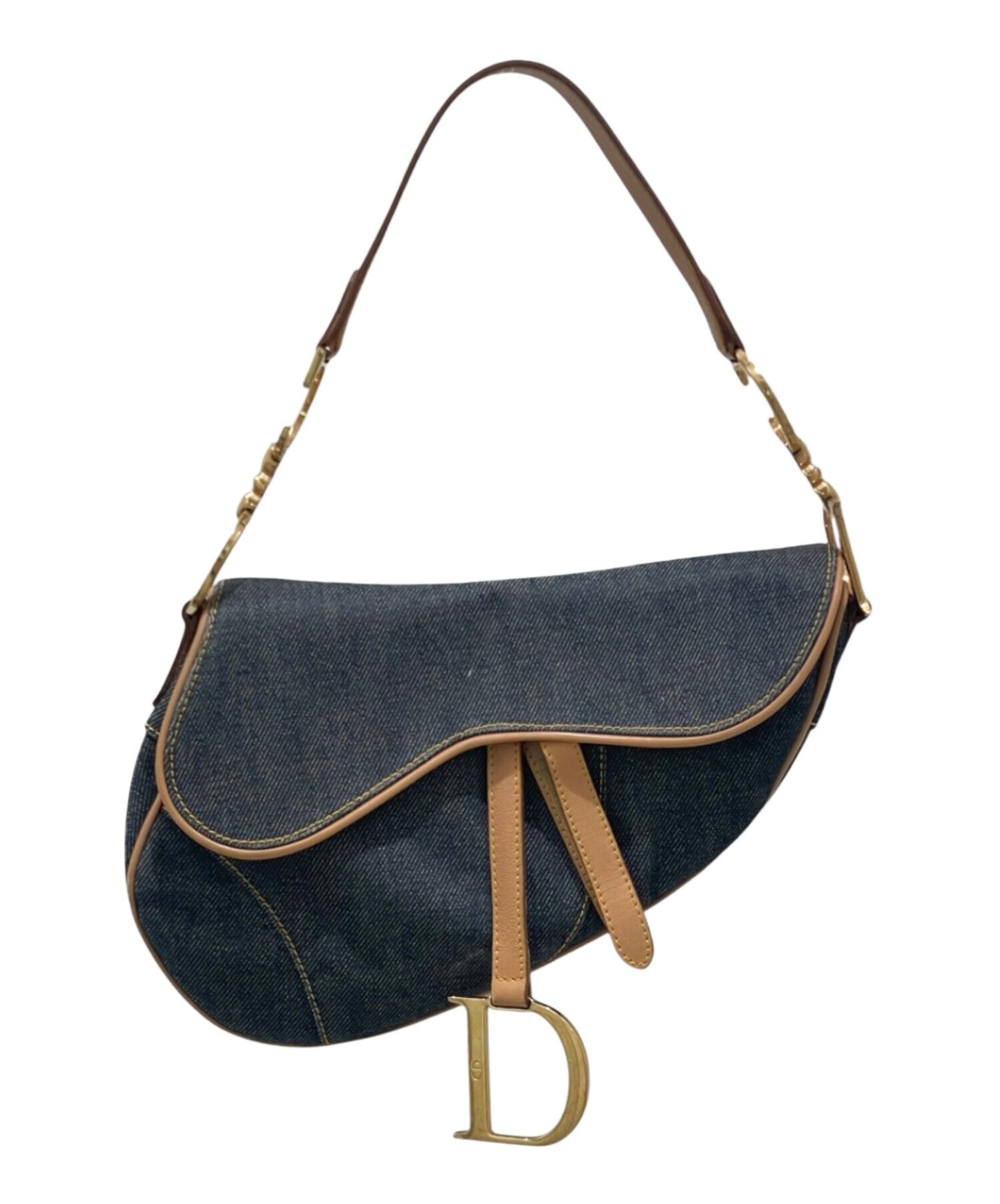 Christian Dior Saddle Denim Indigo Shoulder Bag #TFB13090