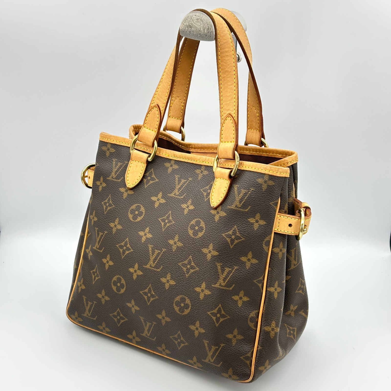 Louis Vuitton Batignolles Monogram Canvas Tote Handbag Vintage LV Japan
