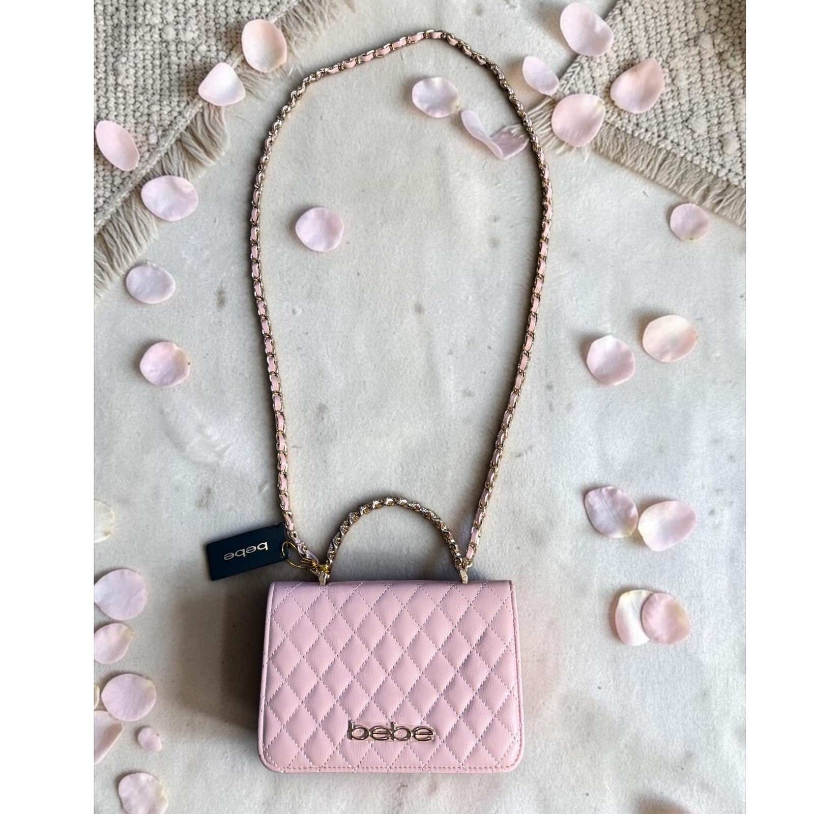 Bebe – Pink Quilted Crossbody/Handbag