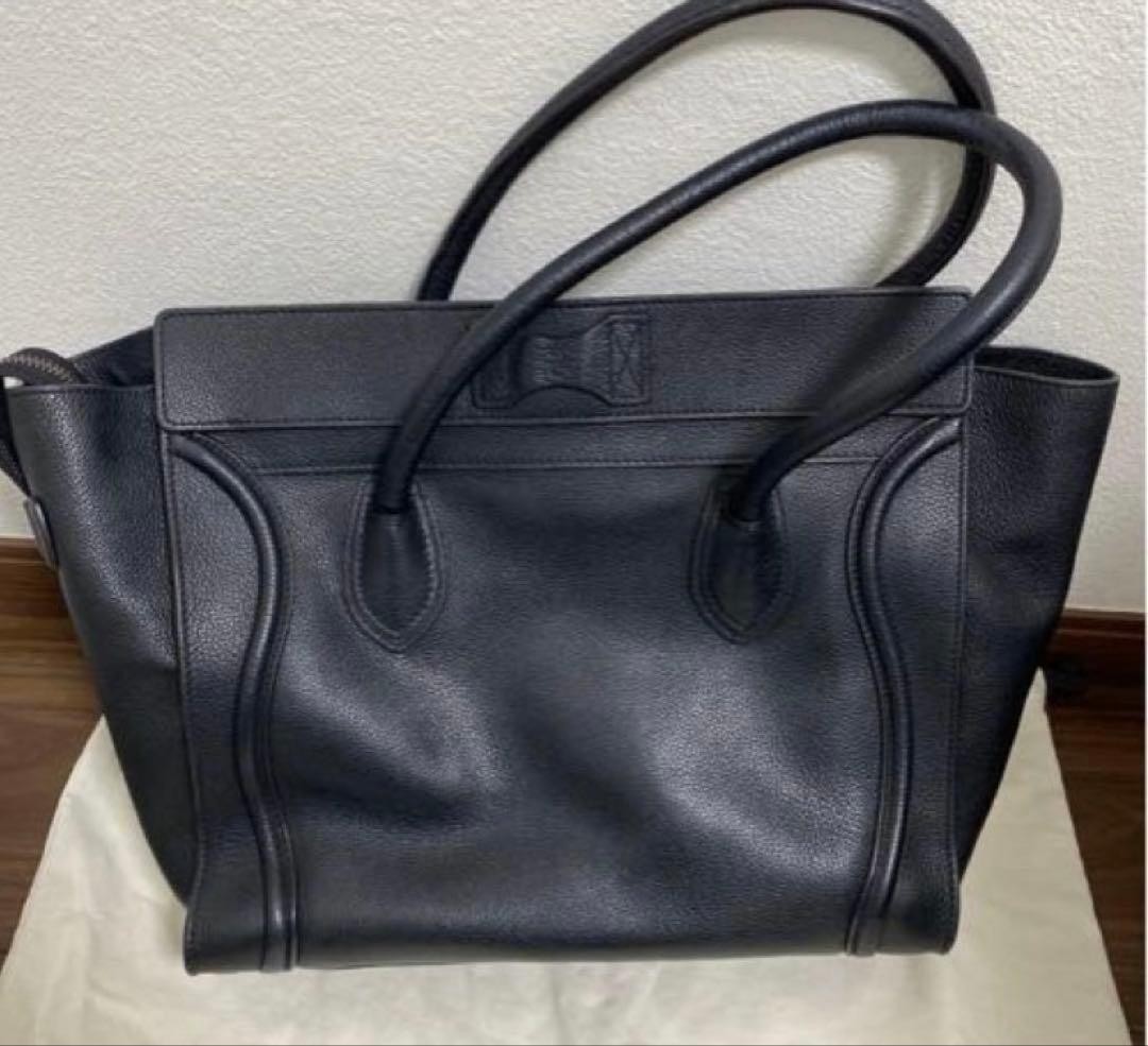 Celine CELINE Luggage Medium Old Logo Black Silver