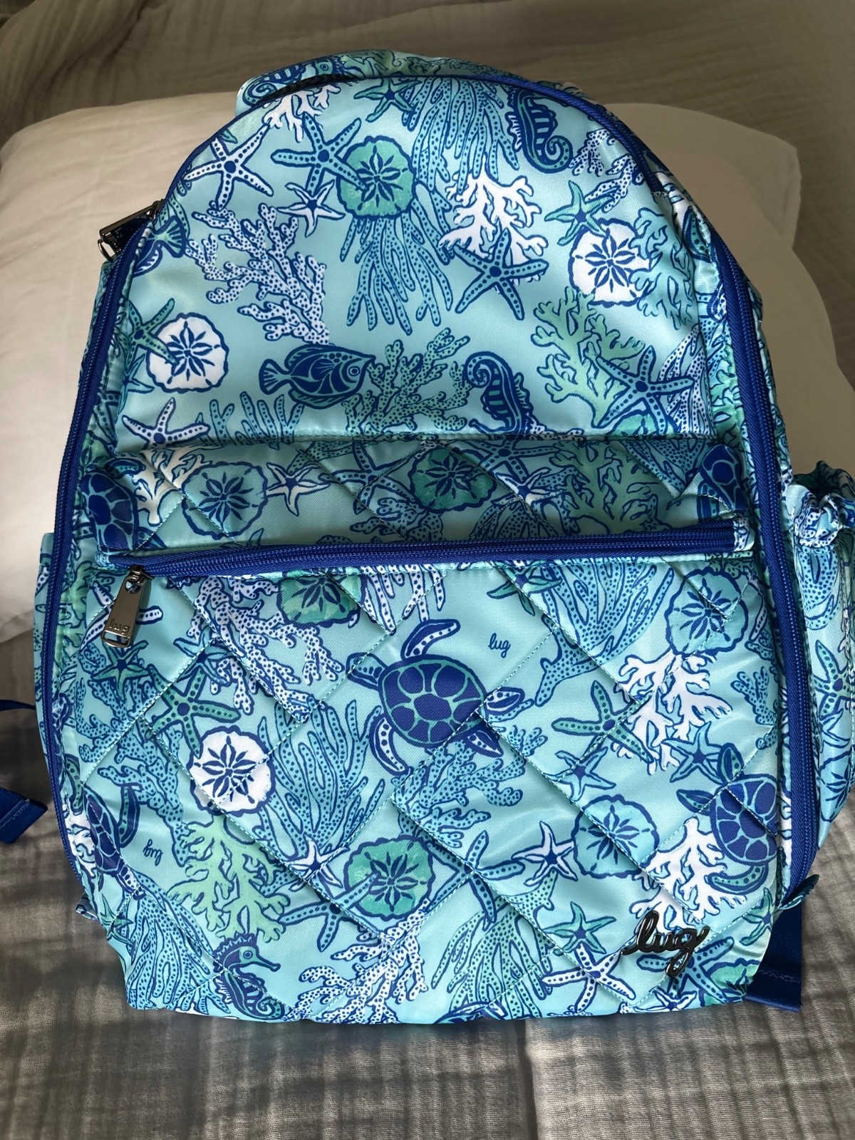 lug backpack summit in sea life, blue large
