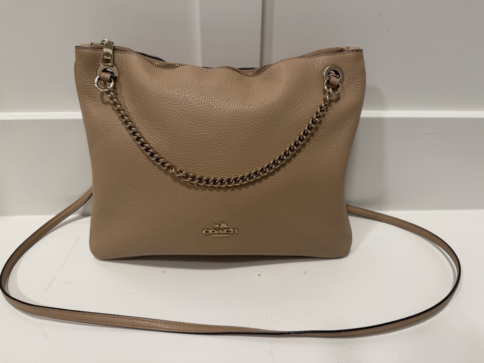 coach crossbody bags for women leather camel