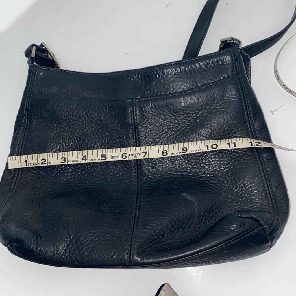 Vintage Coach Women’s Black Hudson Pebbled Leather Crossbody Purse Bag