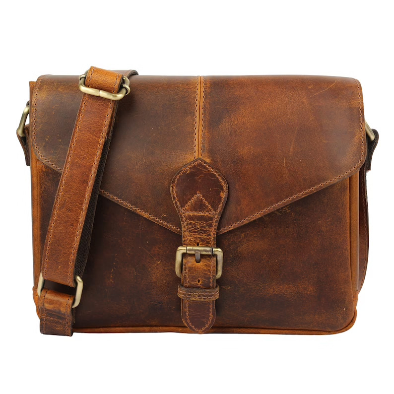 Leather Crossbody Bag for women 10 inch purse tote ladies bags satchel bag